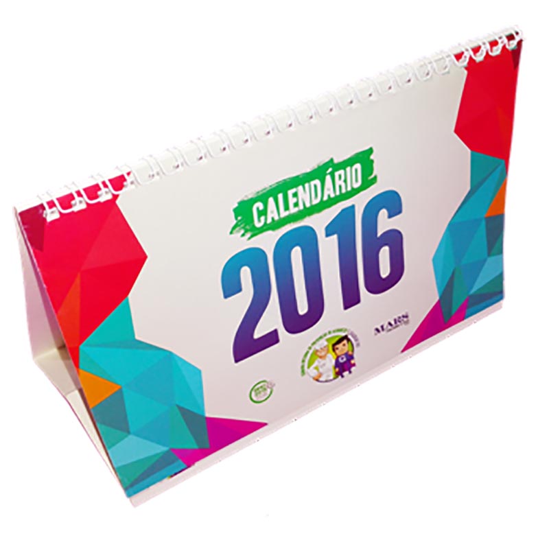 Calendário de mesa personalizado Produzido em Papel 153777